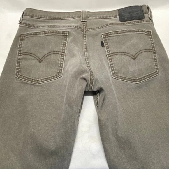 Levi's 511 Slim Fit Men's Jeans 34x32 LEVI Strauss Grey Stretch 5 Pocket GUC - Picture 14 of 15